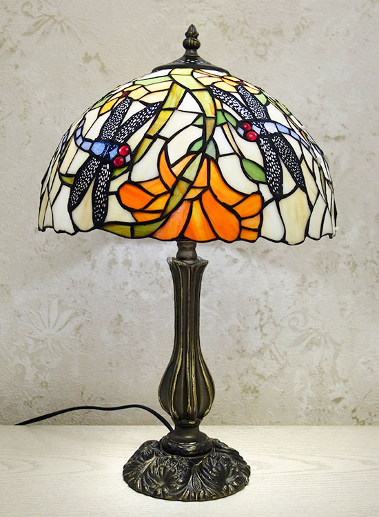 Светильник тиффани лампа со стрекозами T12047