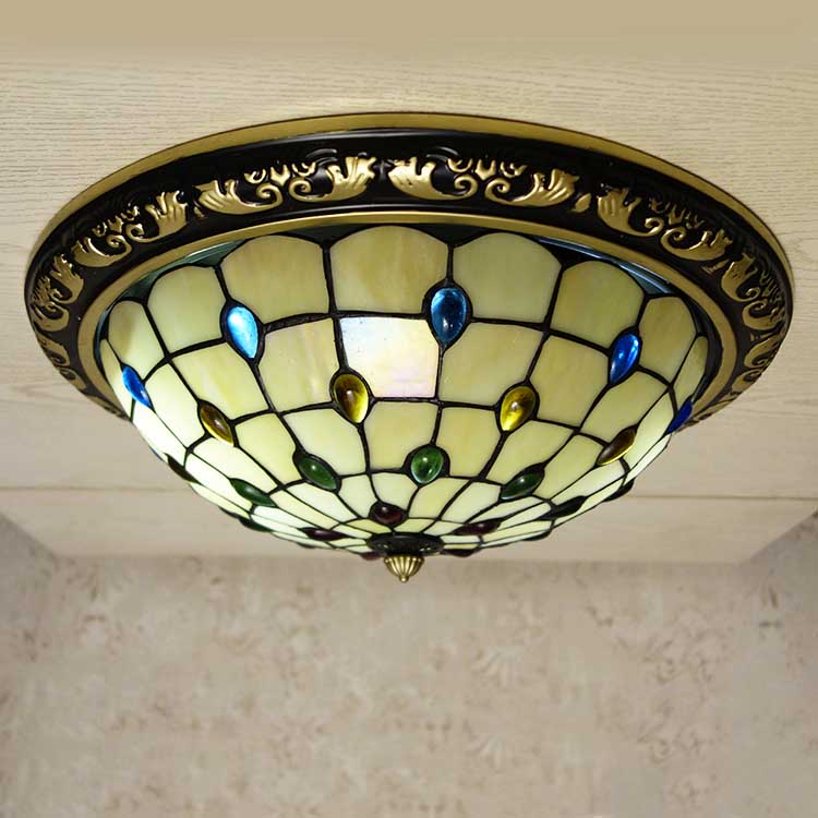 Витражная люстра в стиле тиффани VCC 69